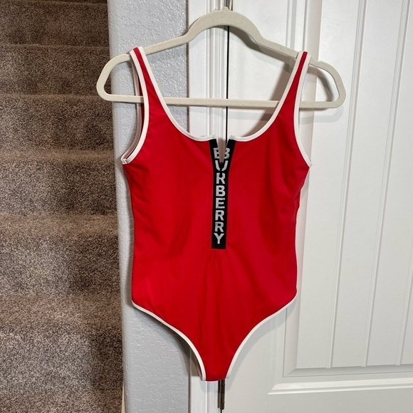 Burberry Red Zeta One-Piece Swimsuit - Picture 3 of 10